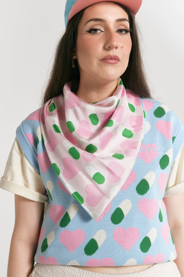 love//drug Silk Scarf