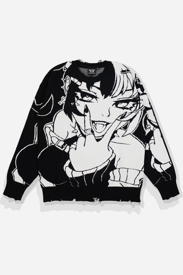 I Dont Like Anime Knit Sweater