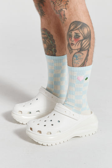 love//drug Checka Socks