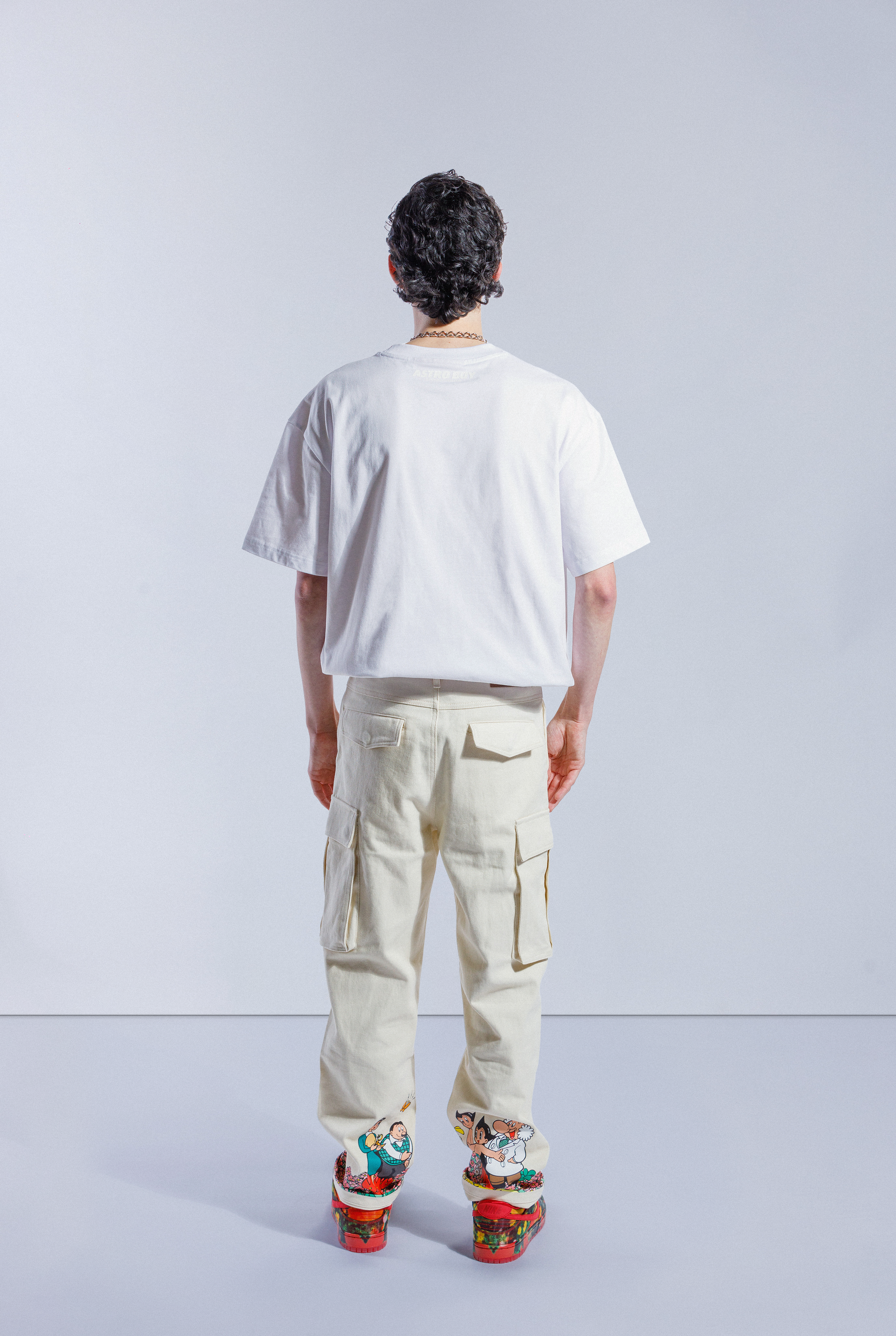 Back of white Astro Boy Love Box Logo tee.