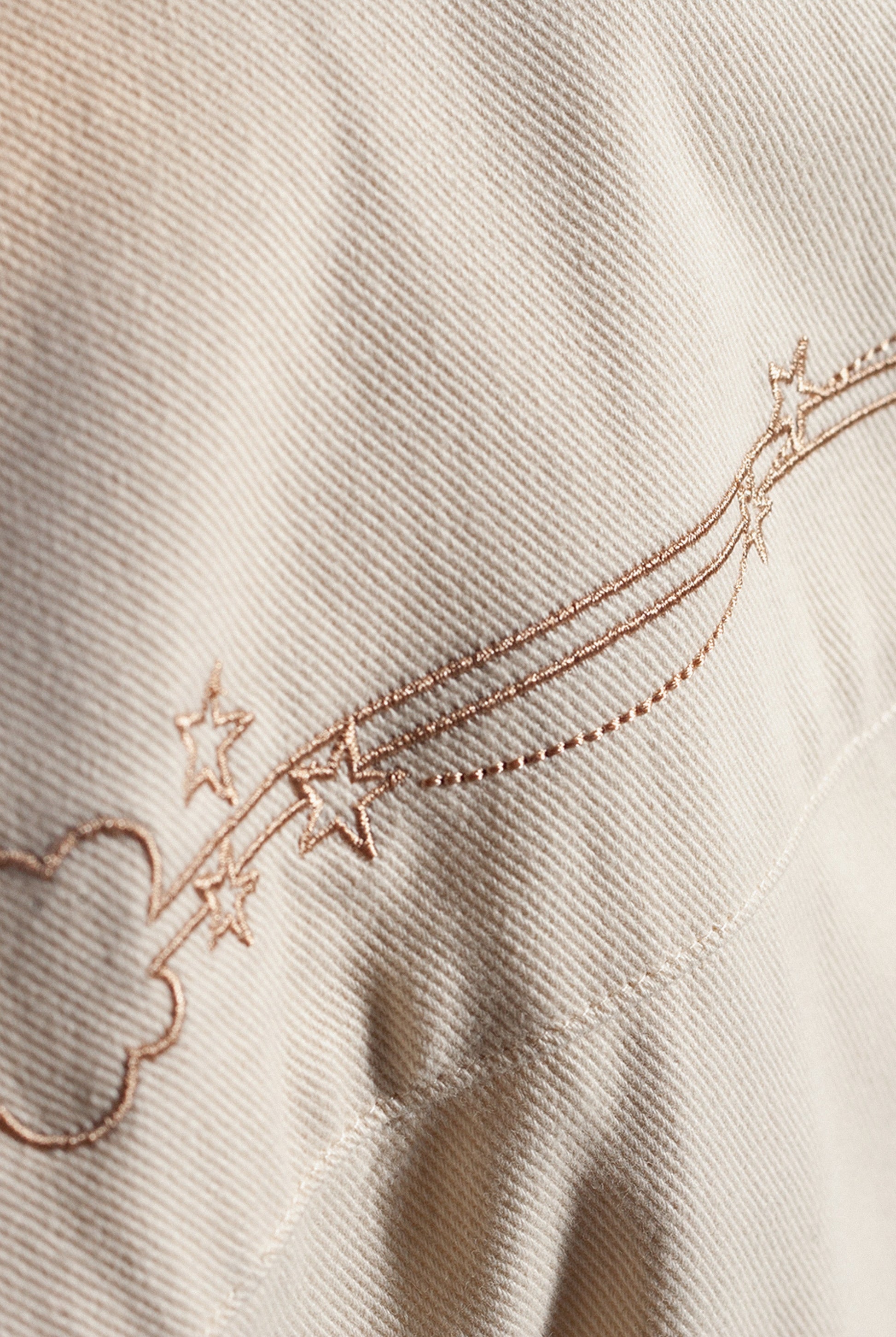 Close up of embroidered back design on Astro Boy Family Portrait Shirt