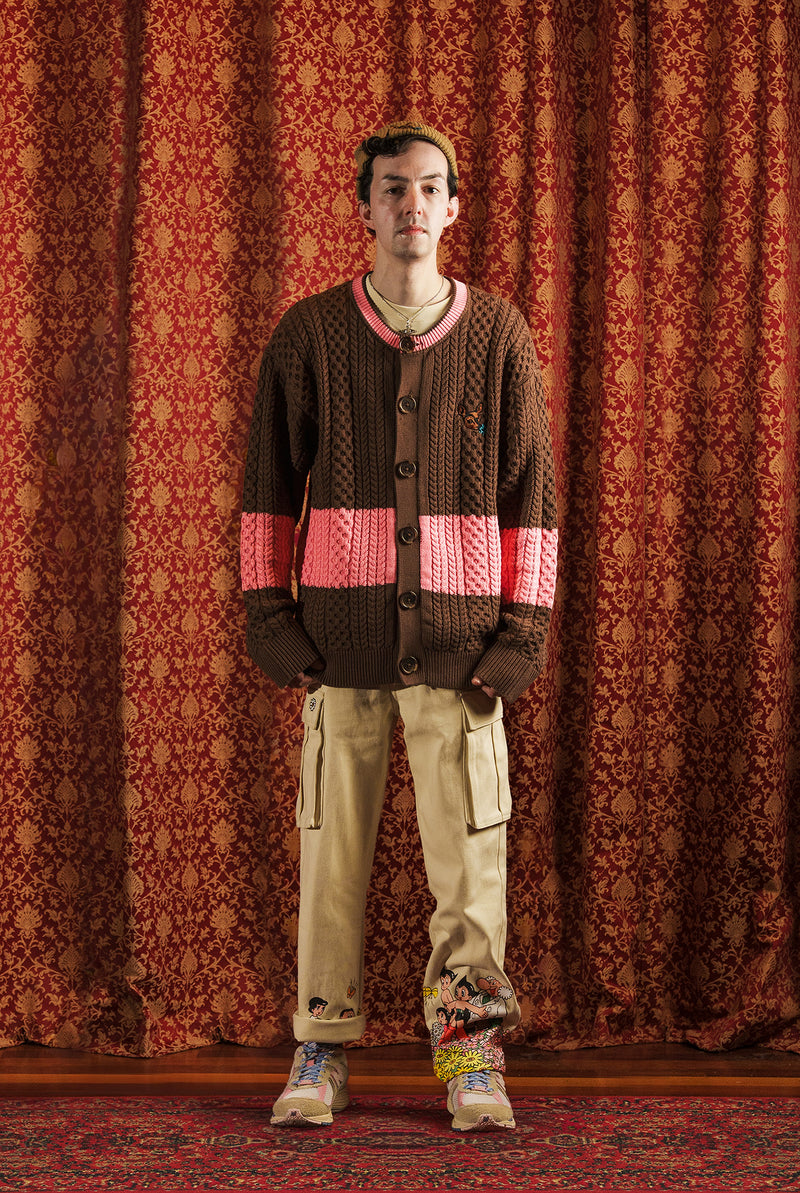 OH, DEER! CABLE KNIT CARDIGAN