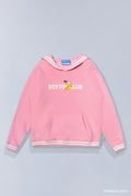 Front of Bananya SOYTOY CLUB Seifuku sailor-style sweater. Features SOYTOY CLUB text with embroidered Bananya design