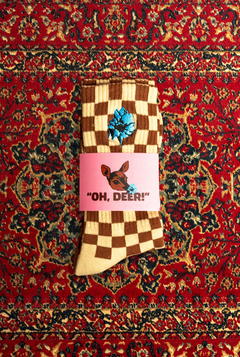 OH, DEER! CHECKA SOCKS