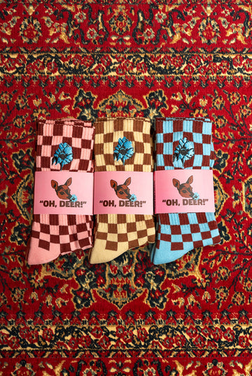 OH, DEER! CHECKA SOCKS