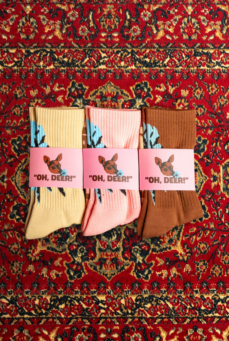 OH, DEER! STENCIL SOCKS