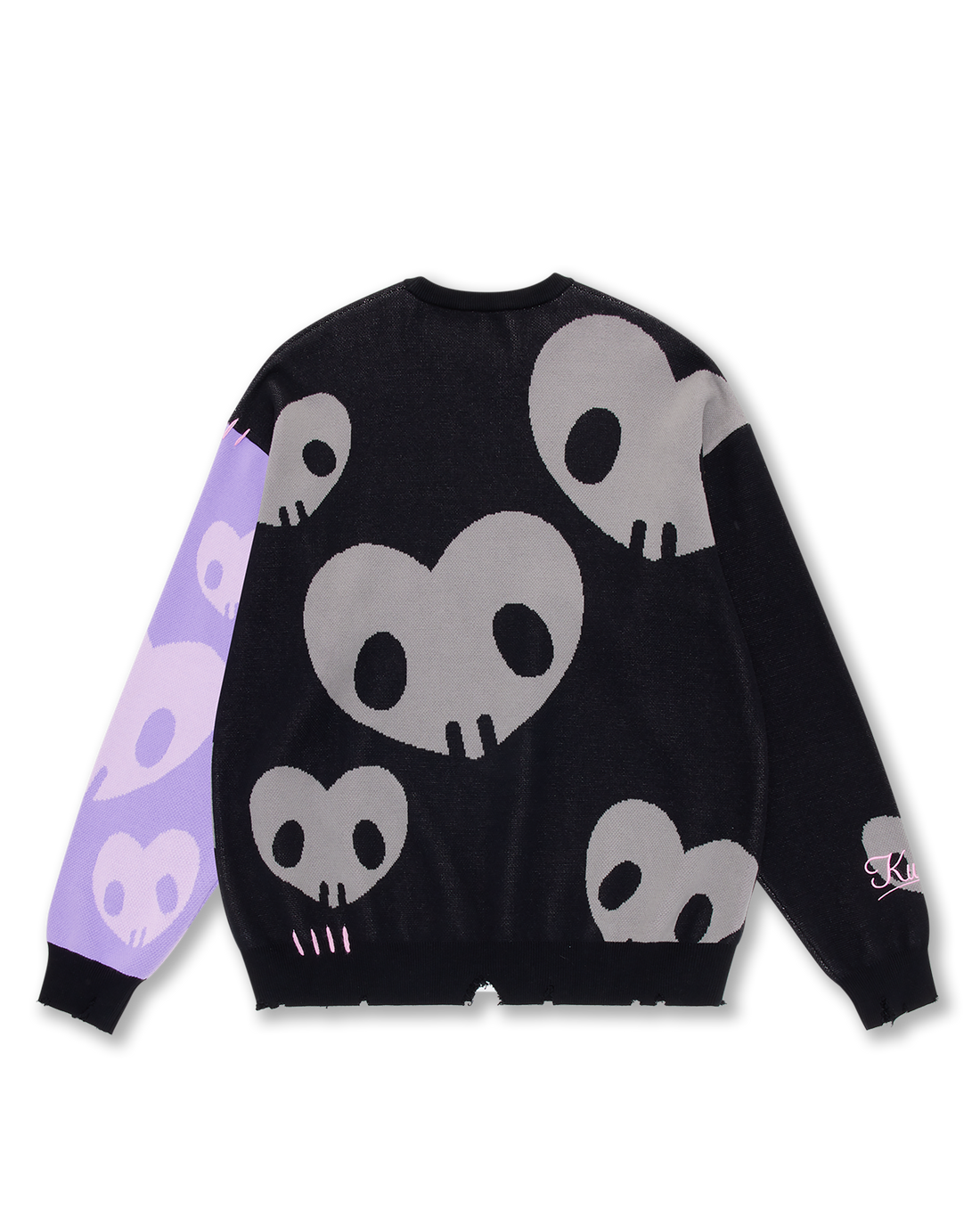 KUROMI DISTRESSED JACQUARD KNIT