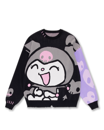 KUROMI DISTRESSED JACQUARD KNIT