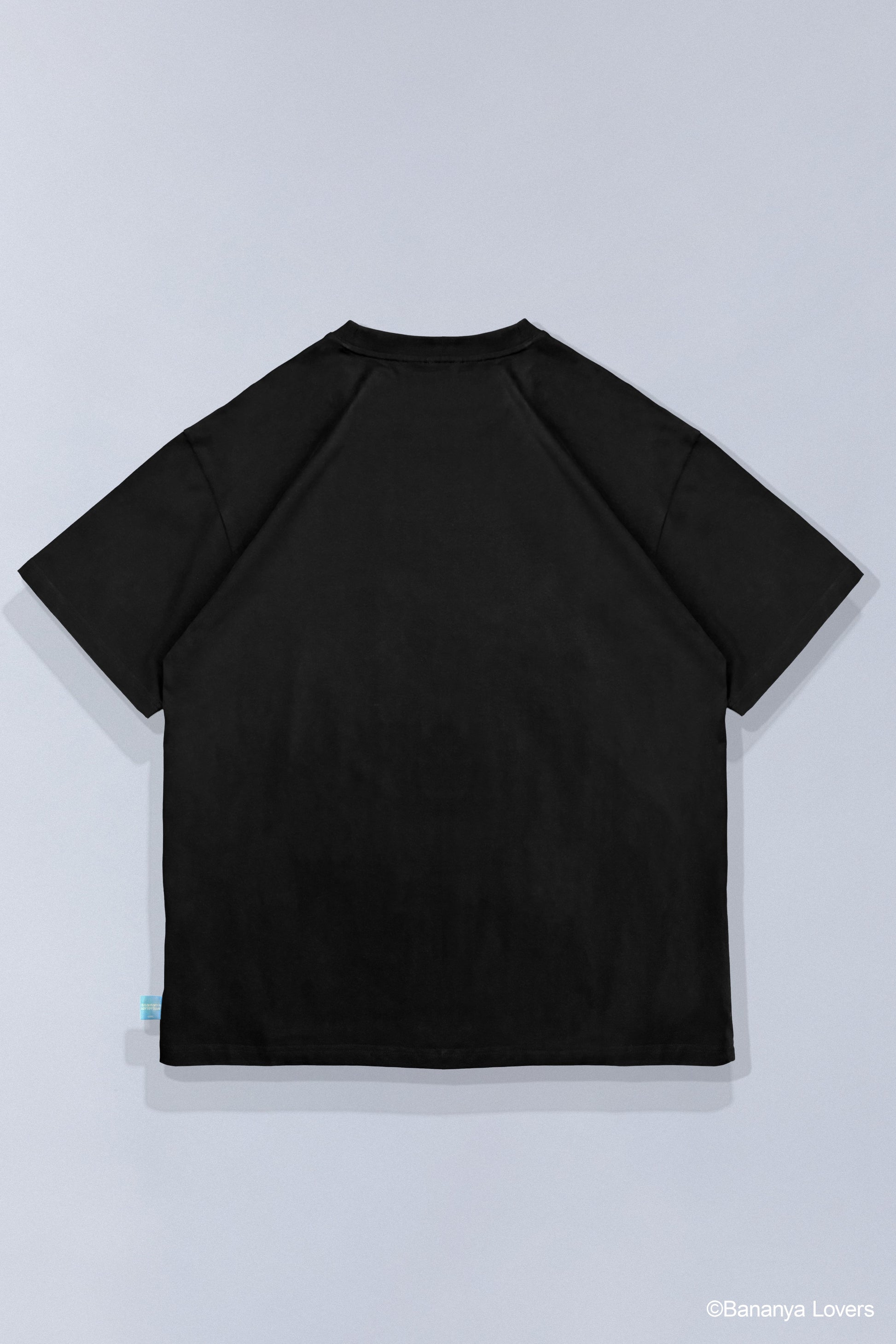 Back of black Bananya Logo t-shirt. 