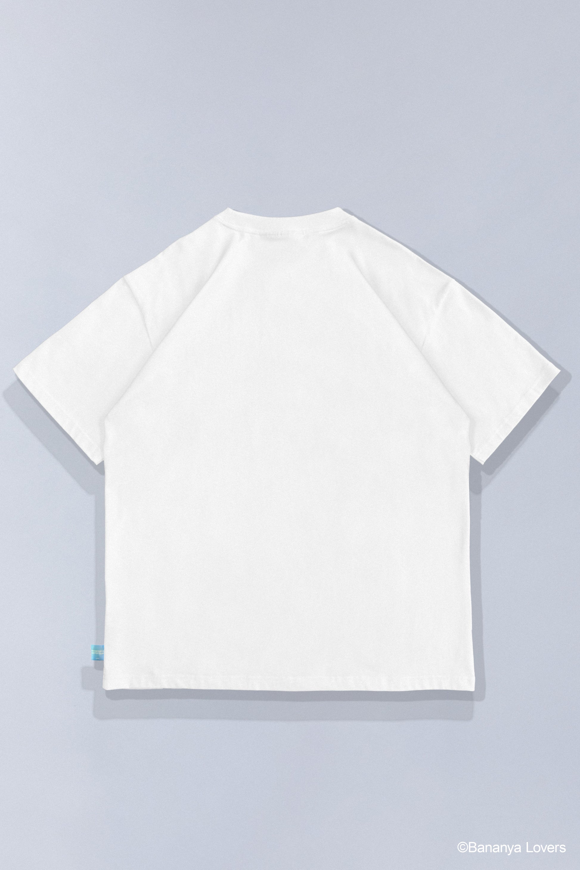 Back of white Bananya Logo t-shirt. 